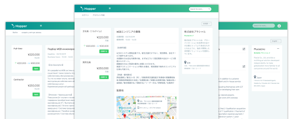 自動翻訳された企業情報のイメージ