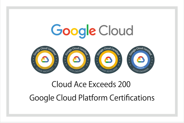 クラウドエースのGoogle Cloud認定資格取得数が200件を突破