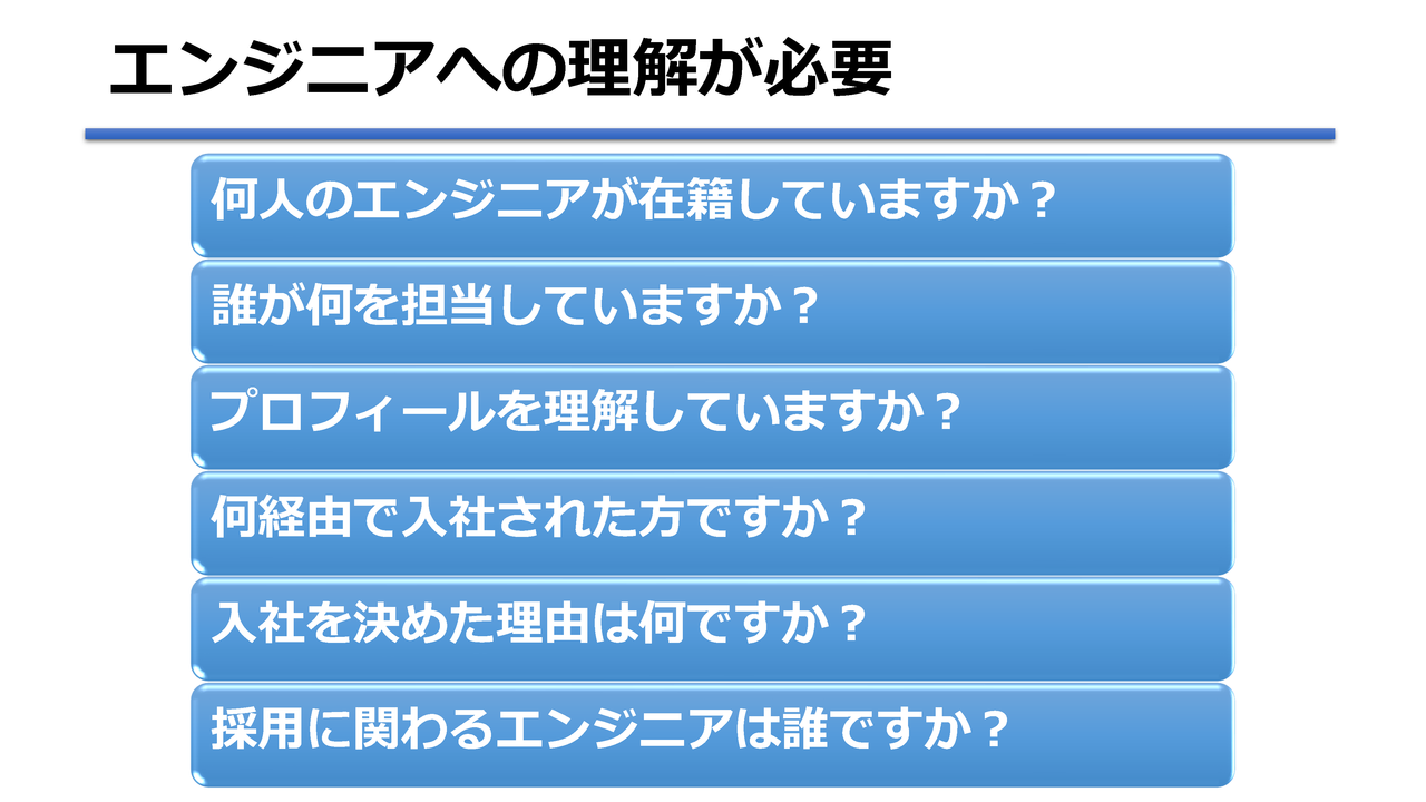 エンジニアについて理解するべき点