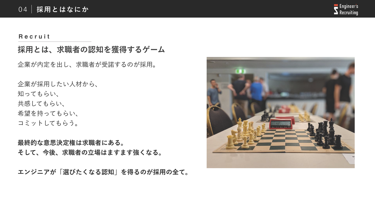 採用とは「求職者の認知を獲得するゲーム」